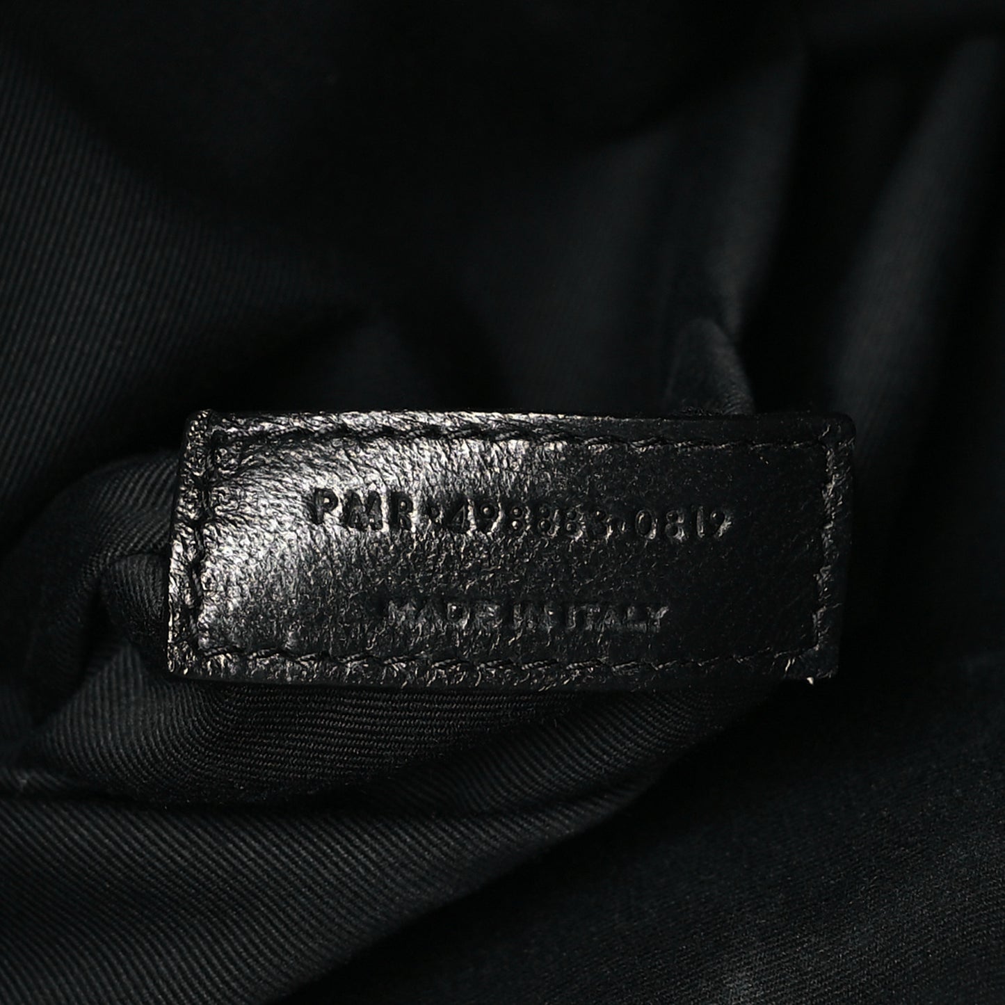 Crinkled Calfskin Matelasse Monogram Large Niki Chain Satchel Black