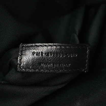 Saint Laurent Crinkled Calfskin Matelasse Monogram Large Niki Chain Satchel Black 7 of 9