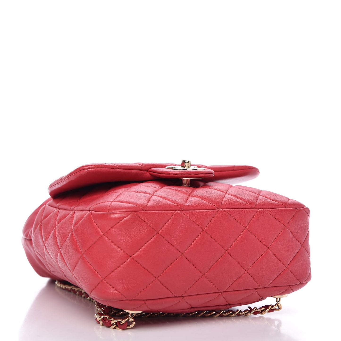 Lambskin Quilted Small in Seoul Backpack Dark Pink