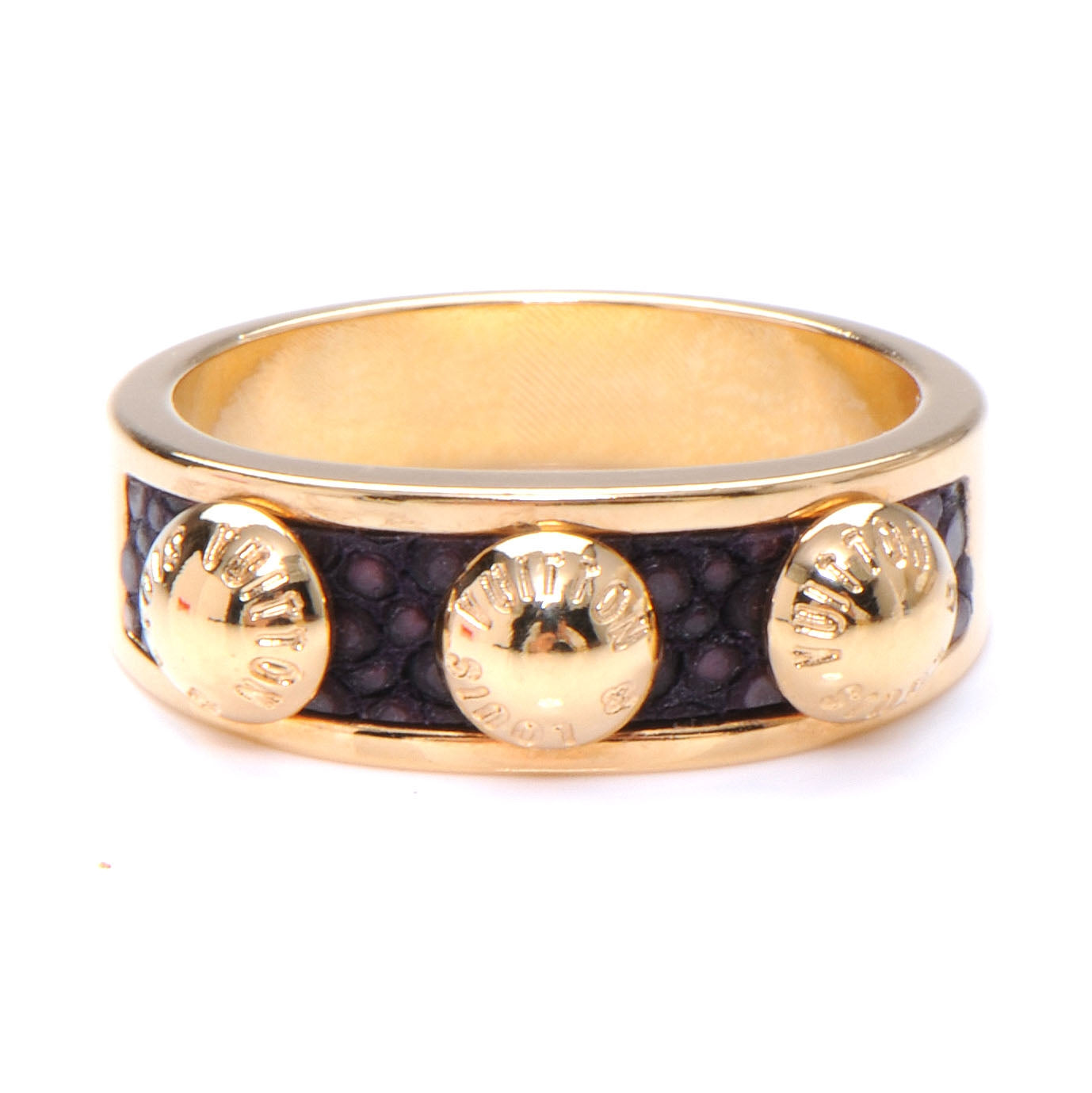 Stingray Leather Gimme A Clue Ring 7 Amarante