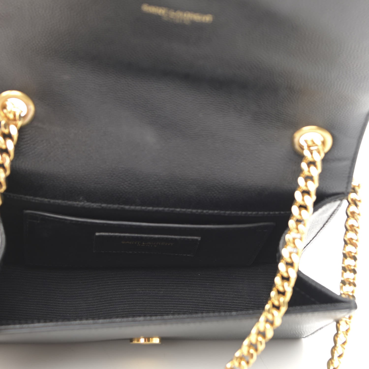 Saint Laurent Grain De Poudre Small Monogram Kate Satchel Black 4 of 12
