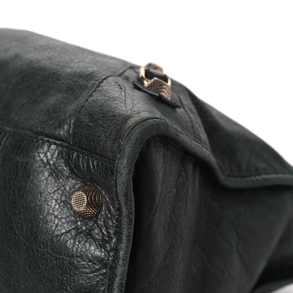 Balenciaga Agneau Giant 12 Rose Gold Hardware Weekender Black 10 of 17
