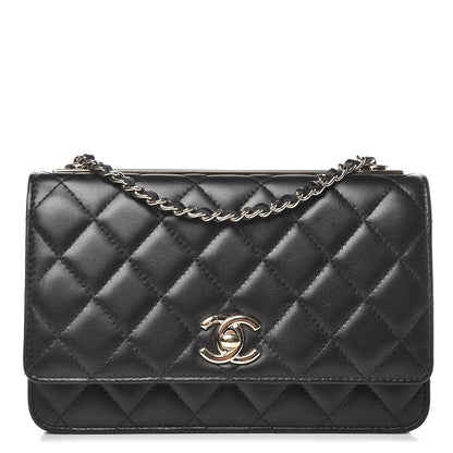 Chanel Lambskin Quilted Trendy CC Wallet On Chain WOC Black 1 of 11