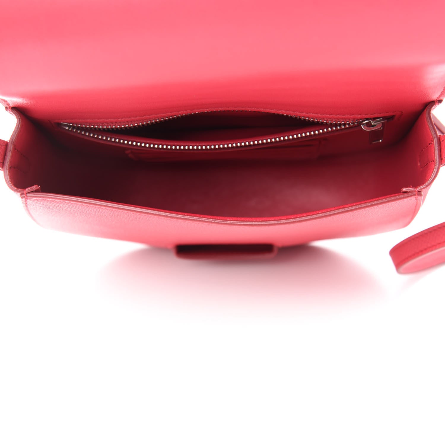 Celine Grained Calfskin Small Trotteur Dark Pink 5 of 9