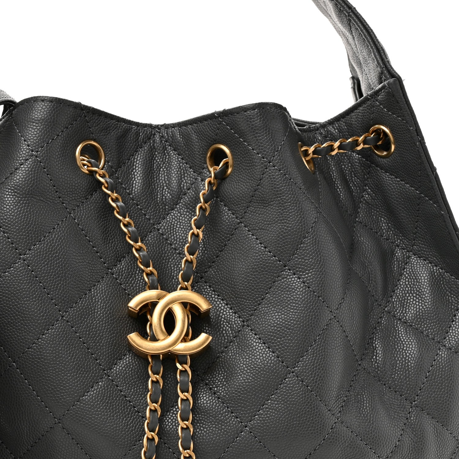 Chanel Caviar Quilted Medium Chanel 25 Handbag Dark Grey 9 of 11