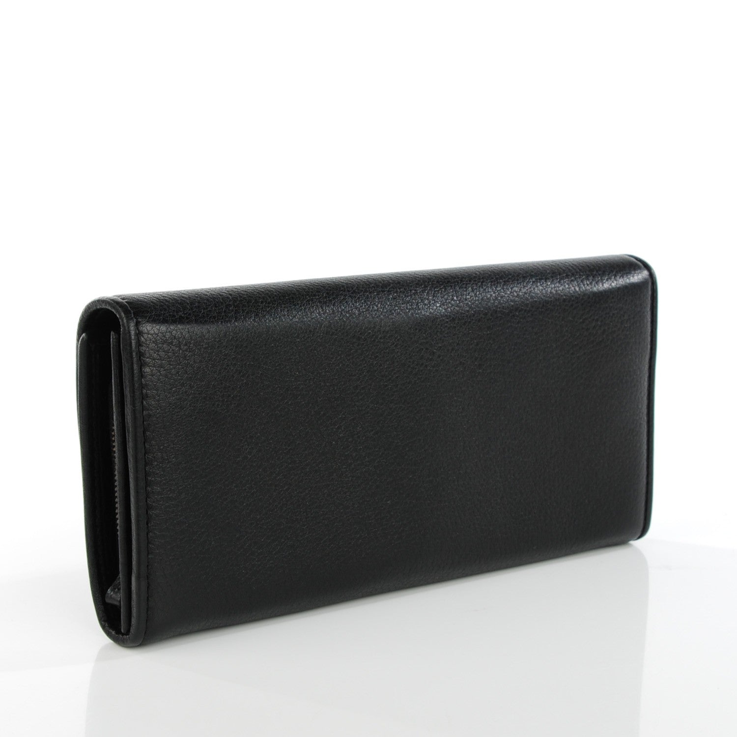 Gucci Calfskin 1973 Continental Clutch Wallet Black 3 of 6