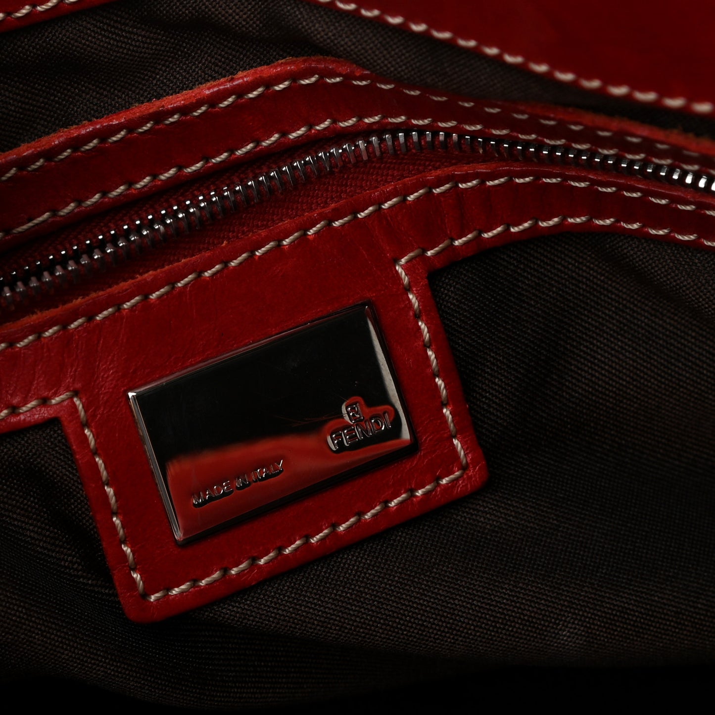 Zucca Pocket Shoulder Bag Tobacco Red