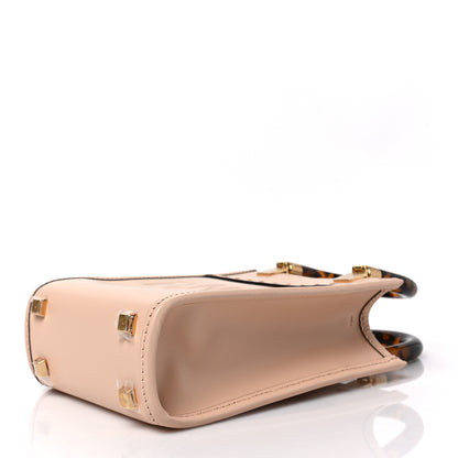 Fendi Vitello King Plexiglass Logo Embossed Mini Fendi Sunshine Shopper Tote Light Rose 9 of 9