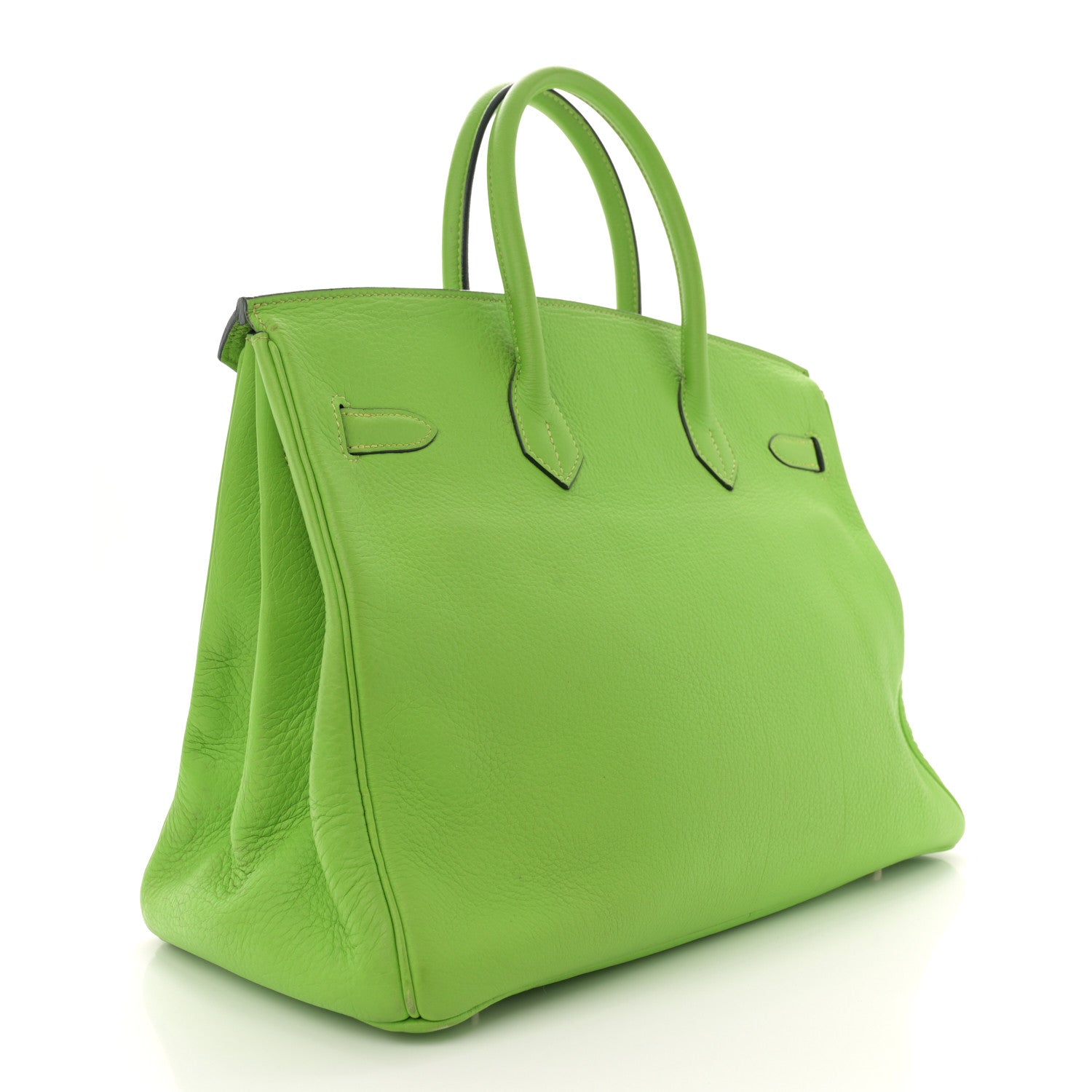 Hermes Taurillon Clemence Birkin 35 Vert Cru 3 of 15