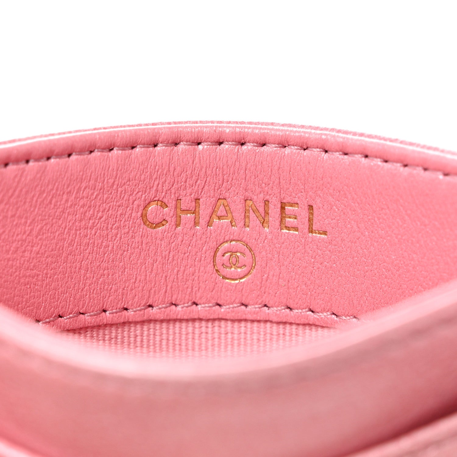Chanel Cloudy Pearly Goatskin Quilted Card Holder Pink 6 of 9
