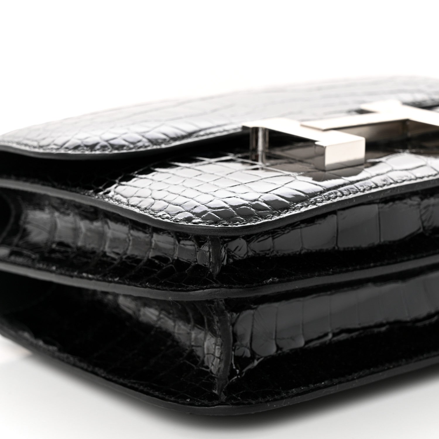 Hermes Shiny Alligator Constance 18 Black 10 of 14