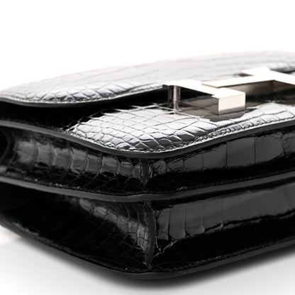 Hermes Shiny Alligator Constance 18 Black 10 of 14