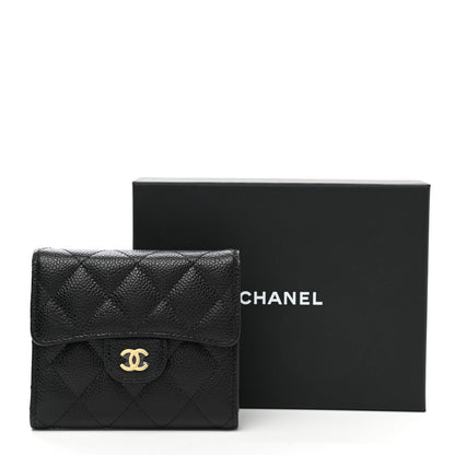 Chanel Caviar Quilted Compact Flap Wallet Black 9 of 9