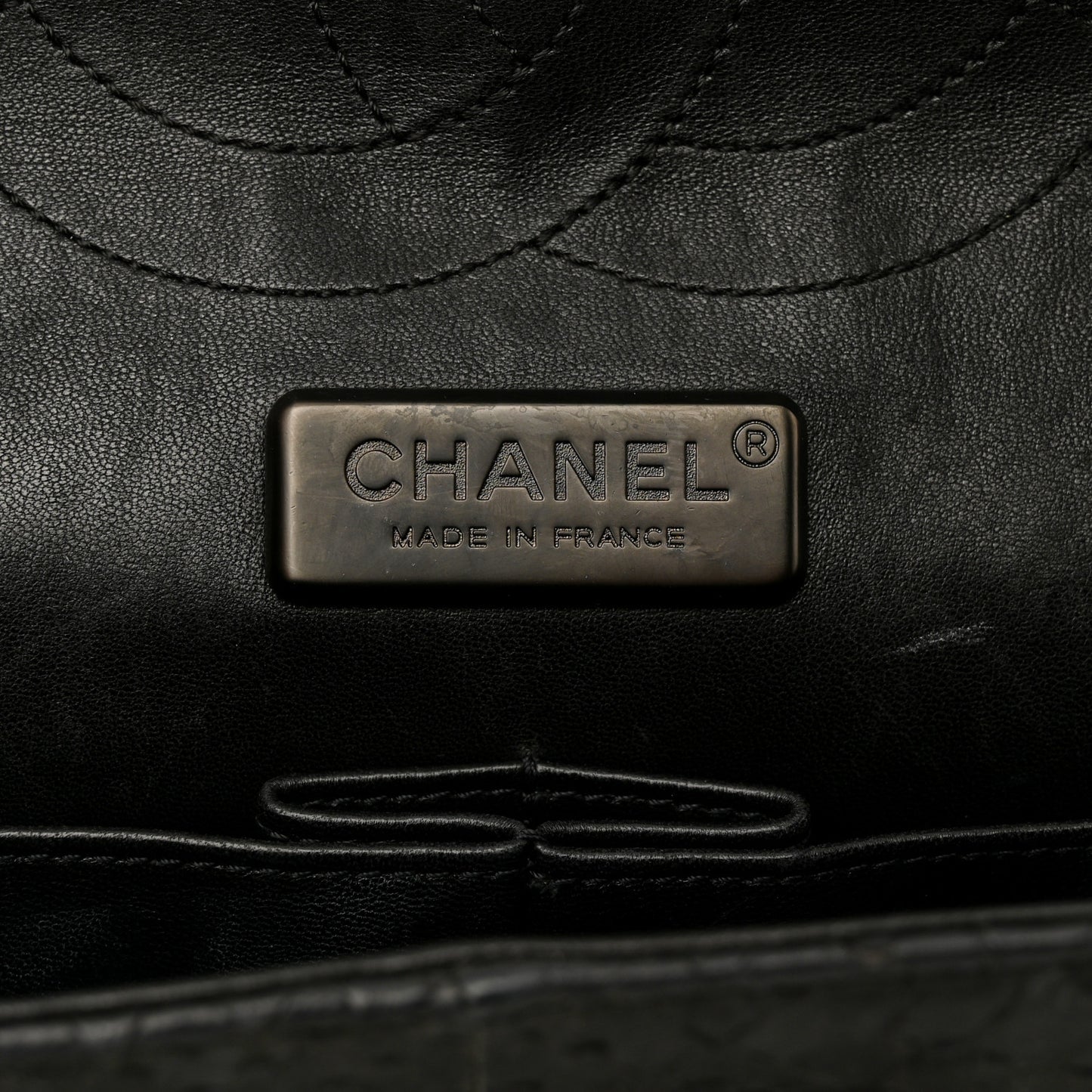 Snakeskin Jumbo Double Flap So Black