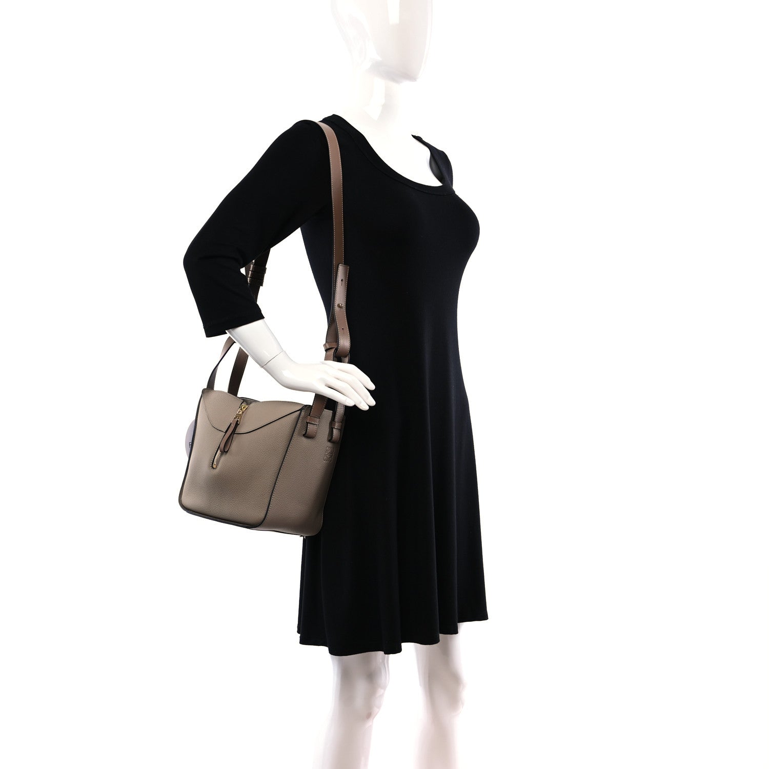 Loewe Soft Grained Calfskin Compact Hammock Shoulder Bag Sand 2 of 9