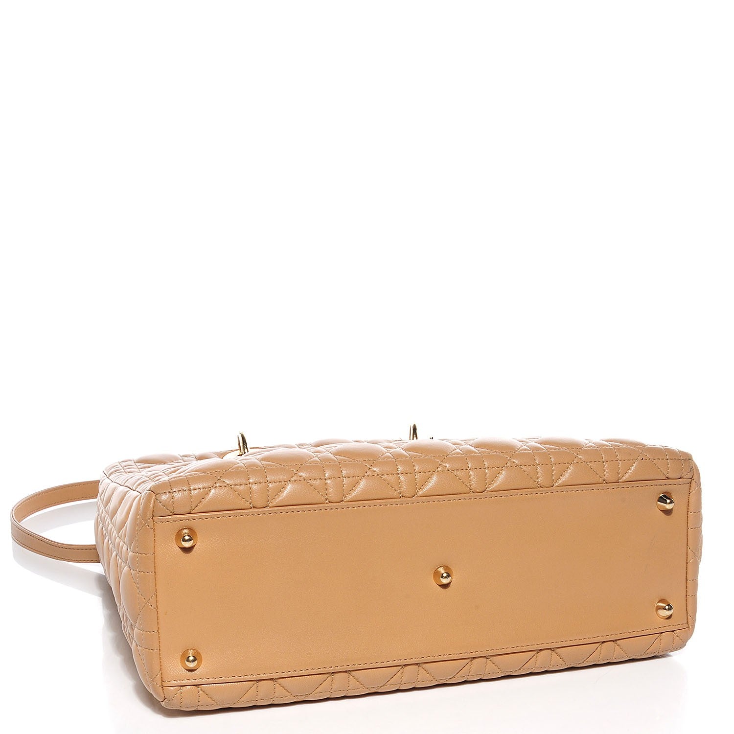 Christian Dior Lambskin Cannage Large Lady Dior Beige 4 of 8