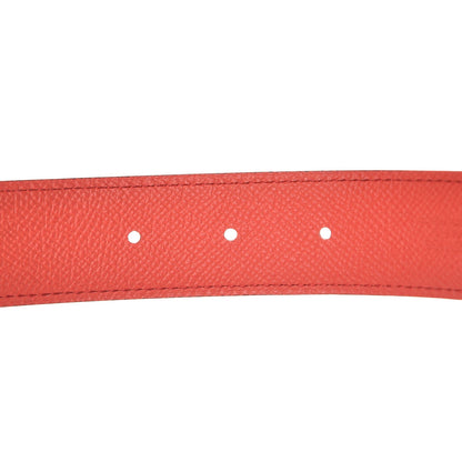 Hermes Swift Epsom 32mm Belt Strap 85 Vermilion Rose Jaipur 5 of 6