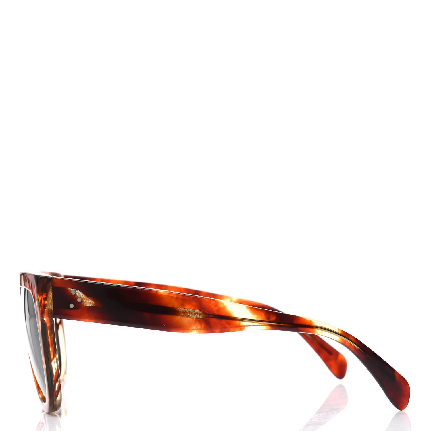 Celine Acetate Aviator Sunglasses CL 40001 Havana 3 of 4