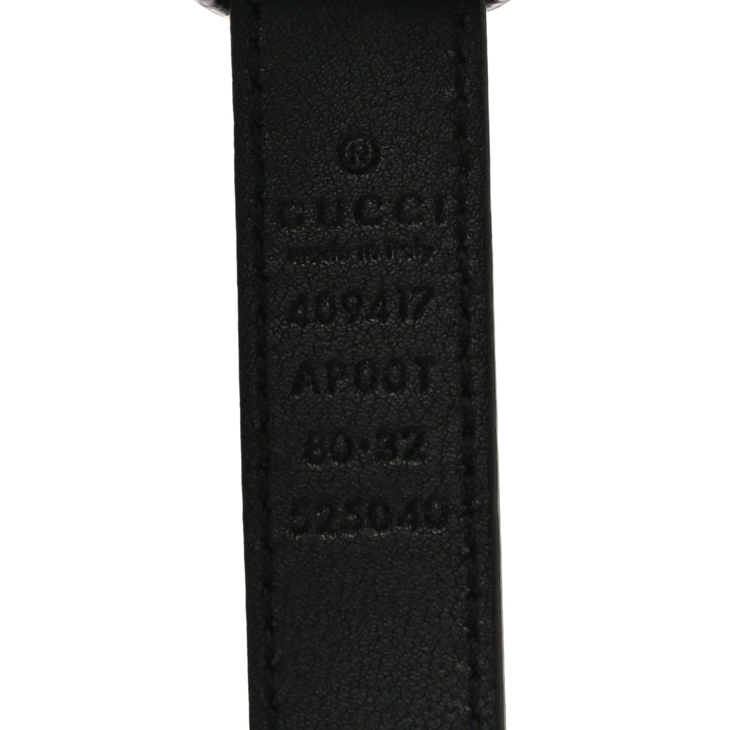 Calfskin Double G 20mm Belt 80 32 Black