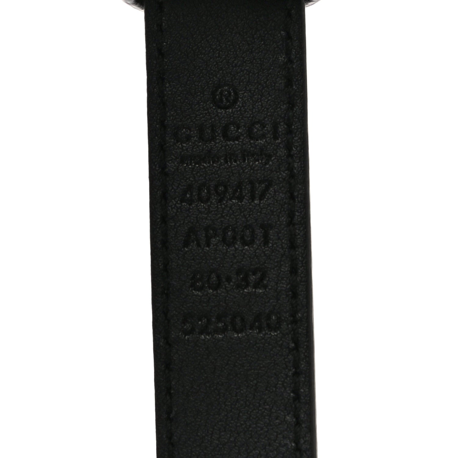 Gucci Calfskin Double G 20mm Belt 80 32 Black 4 of 8