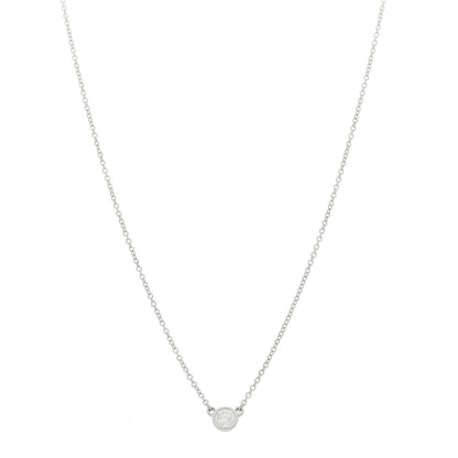 Tiffany Platinum Diamond .17ct Elsa Peretti Diamonds By The Yard Pendant Necklace 2 of 11