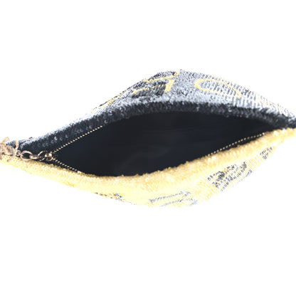 Chanel Sequin Do Not Disturb Minaudiere Clutch Black Gold 5 of 10