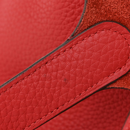 Hermes Taurillon Clemence Picotin Lock 18 PM Rouge de Coeur 11 of 11