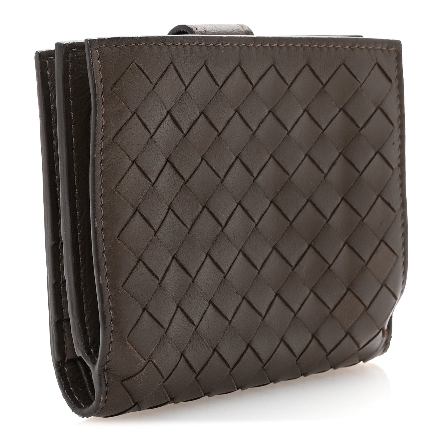 Bottega Veneta Nappa Intrecciato Bifold Zip Wallet Ebano 3 of 8