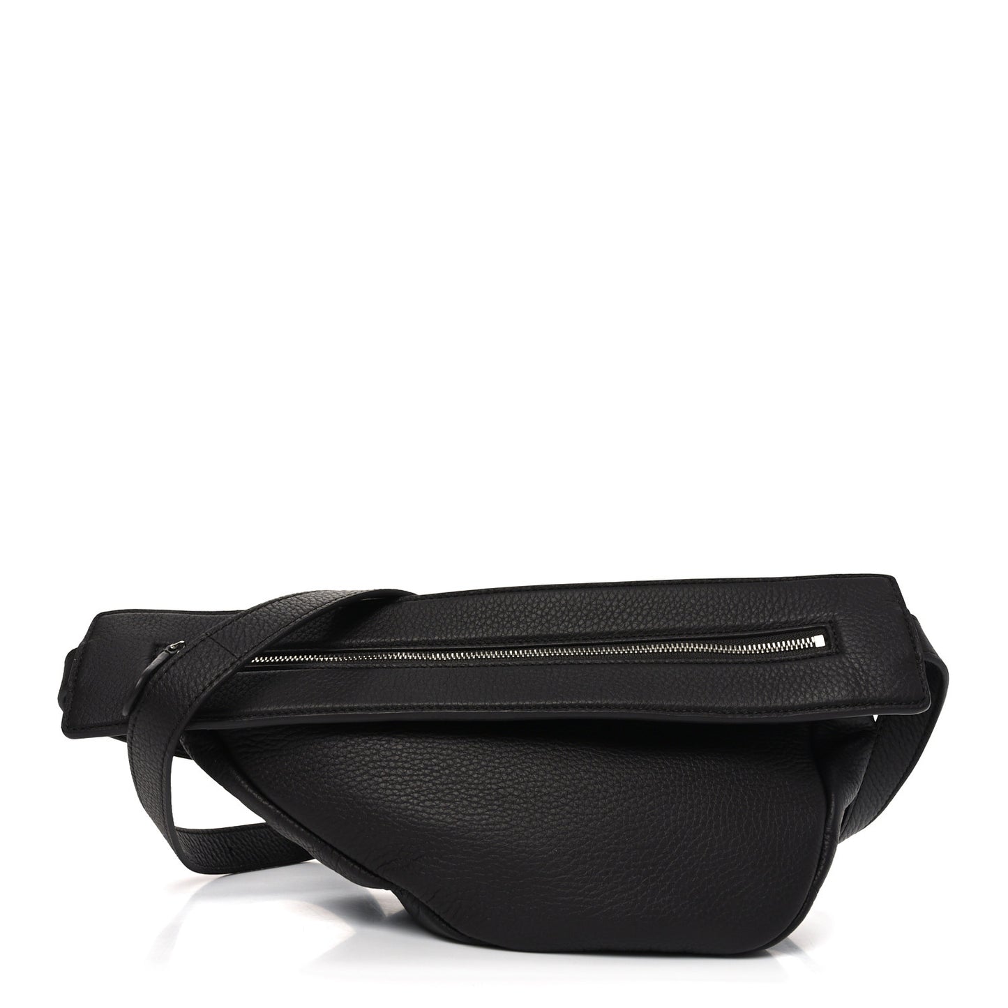 Grained Calfskin Small Slouchy Banana Bag Dark Brown