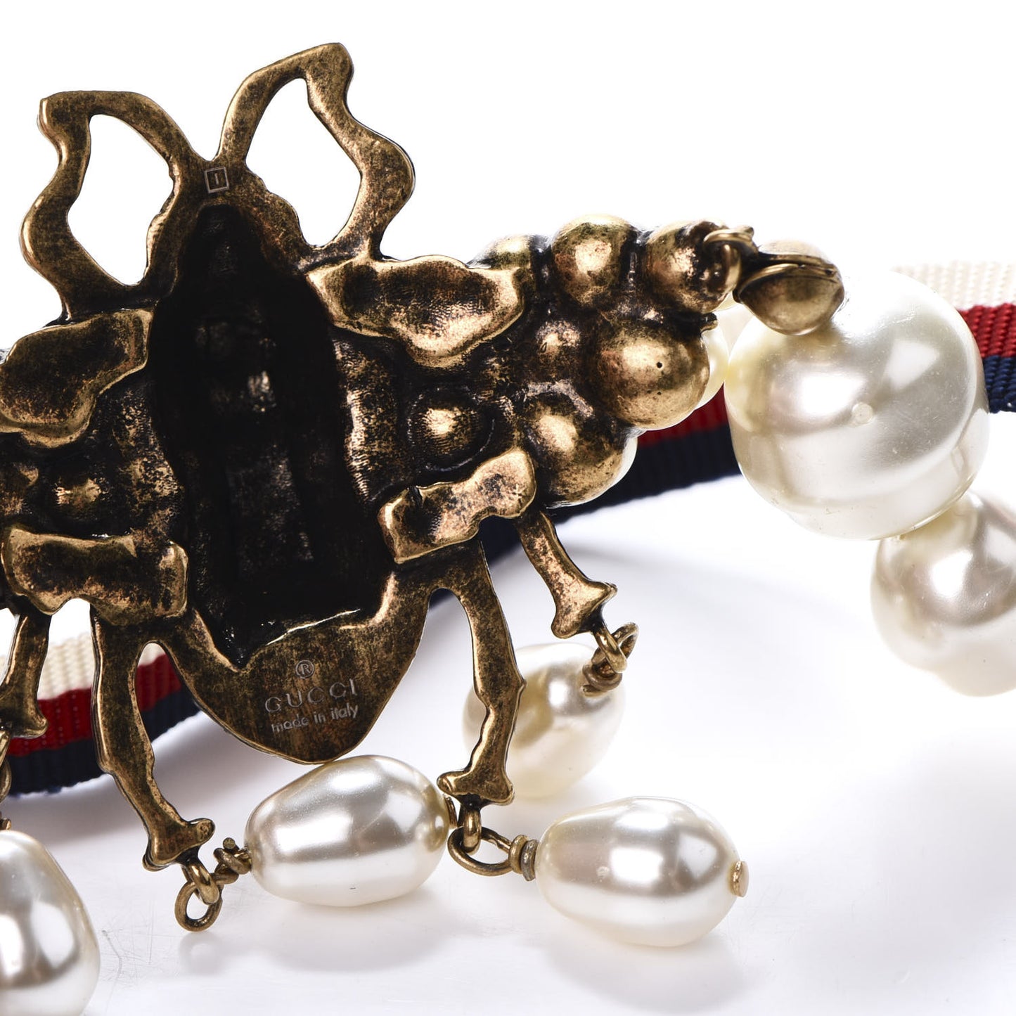 Crystal Pearl GG Sylvie Bee Necklace