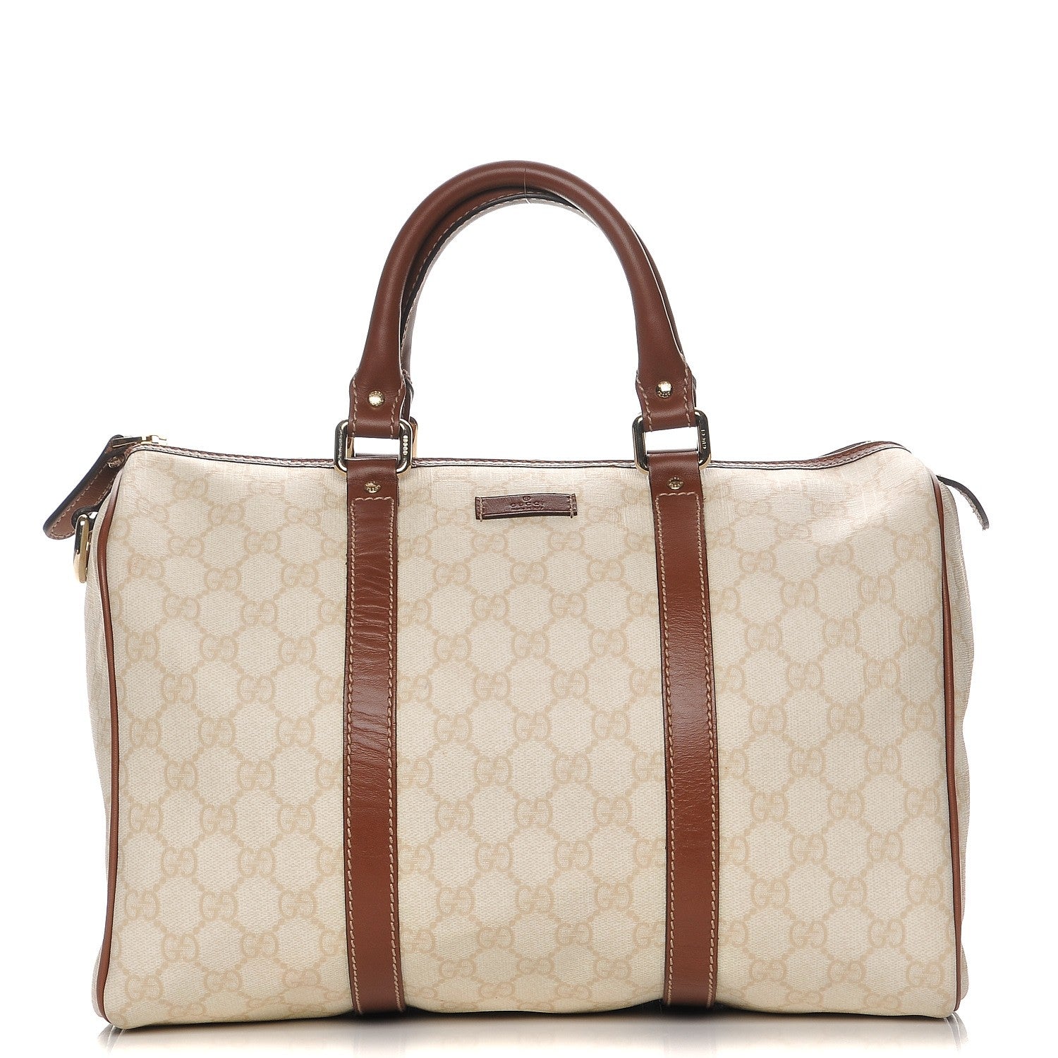 Gucci GG Plus Monogram Web Medium Joy Boston Tan 1 of 10