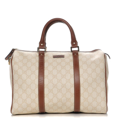 Gucci GG Plus Monogram Web Medium Joy Boston Tan 1 of 10