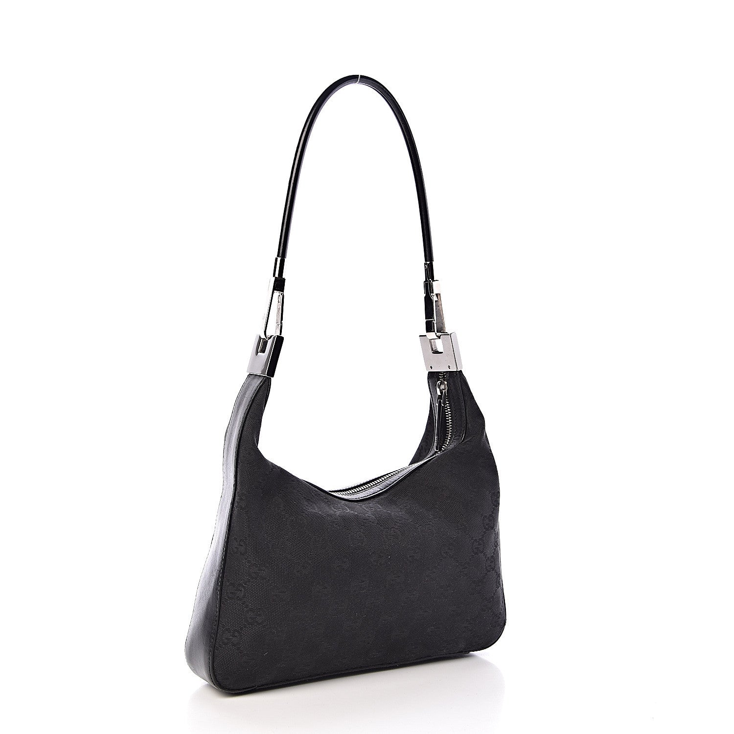 Gucci Monogram GG Small Clasp Hobo Black 3 of 10