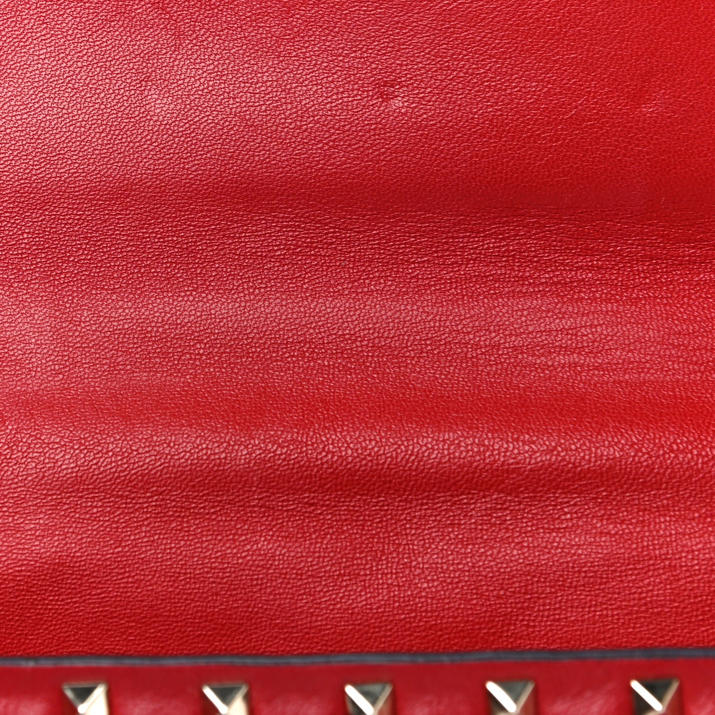Nappa Small Rockstud Spike Shoulder Bag Rosso Valentino