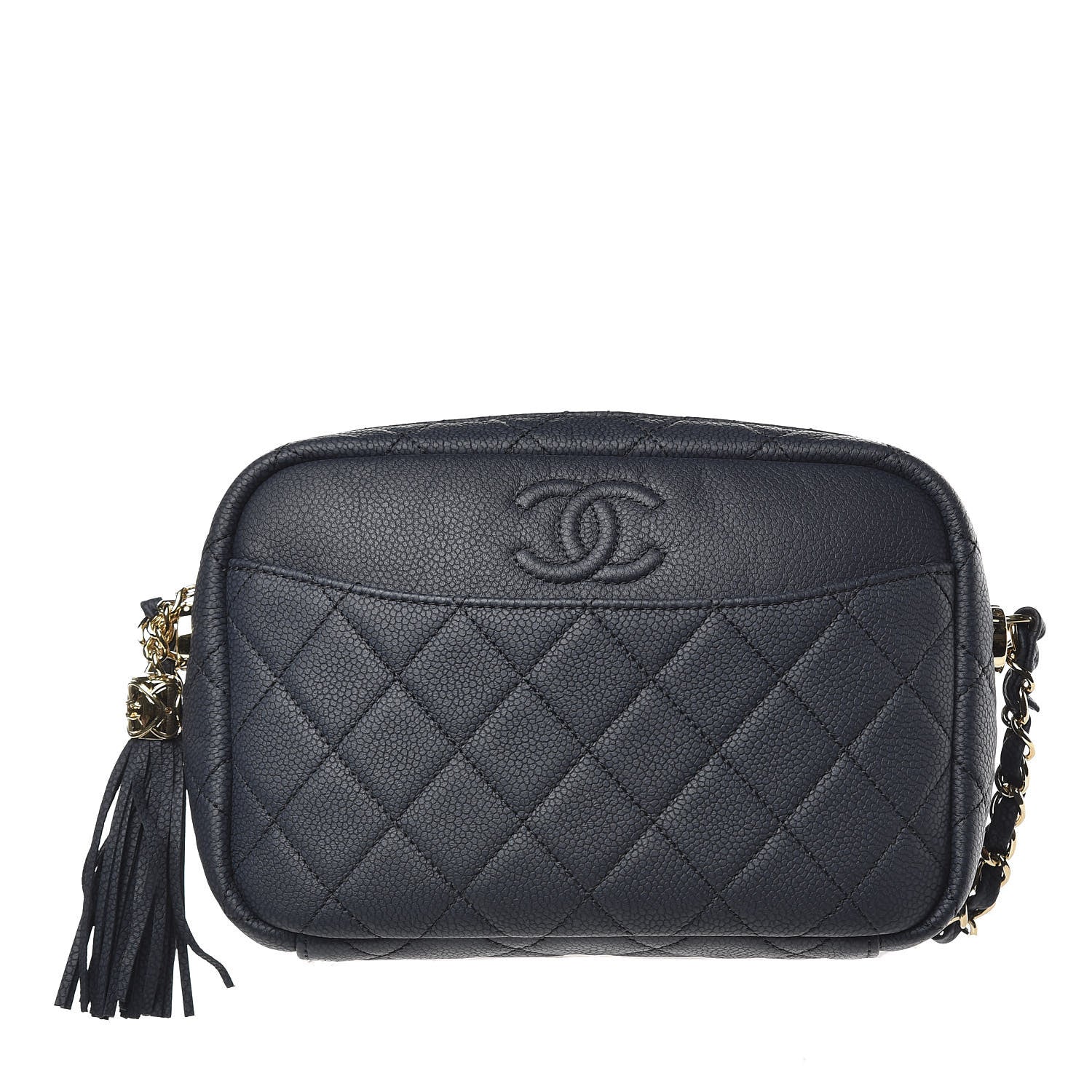 Chanel Caviar Quilted Small Coco Tassel Camera Case Dark Navy 1 of 9