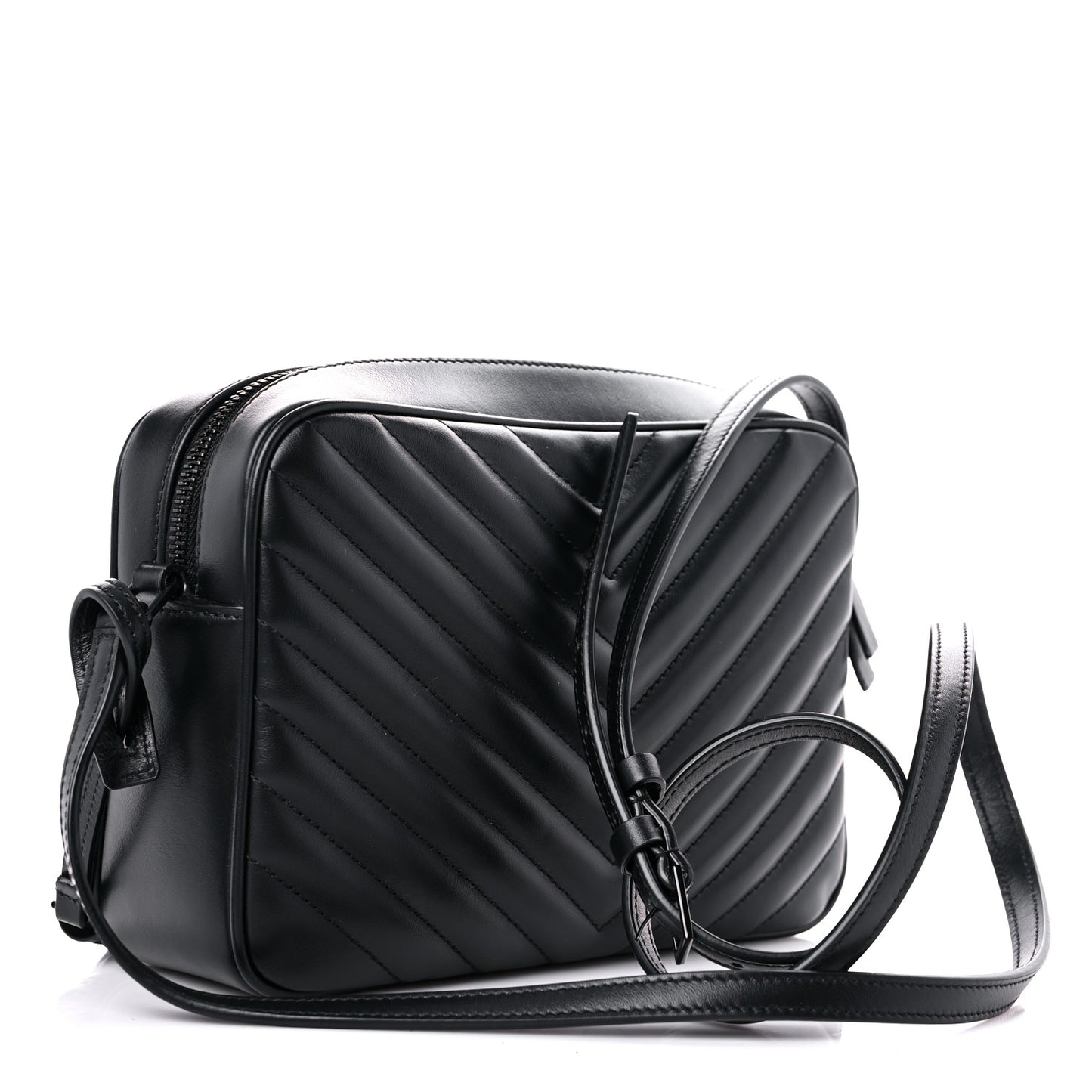 Calfskin Matelasse Monogram Lou Camera Bag Black