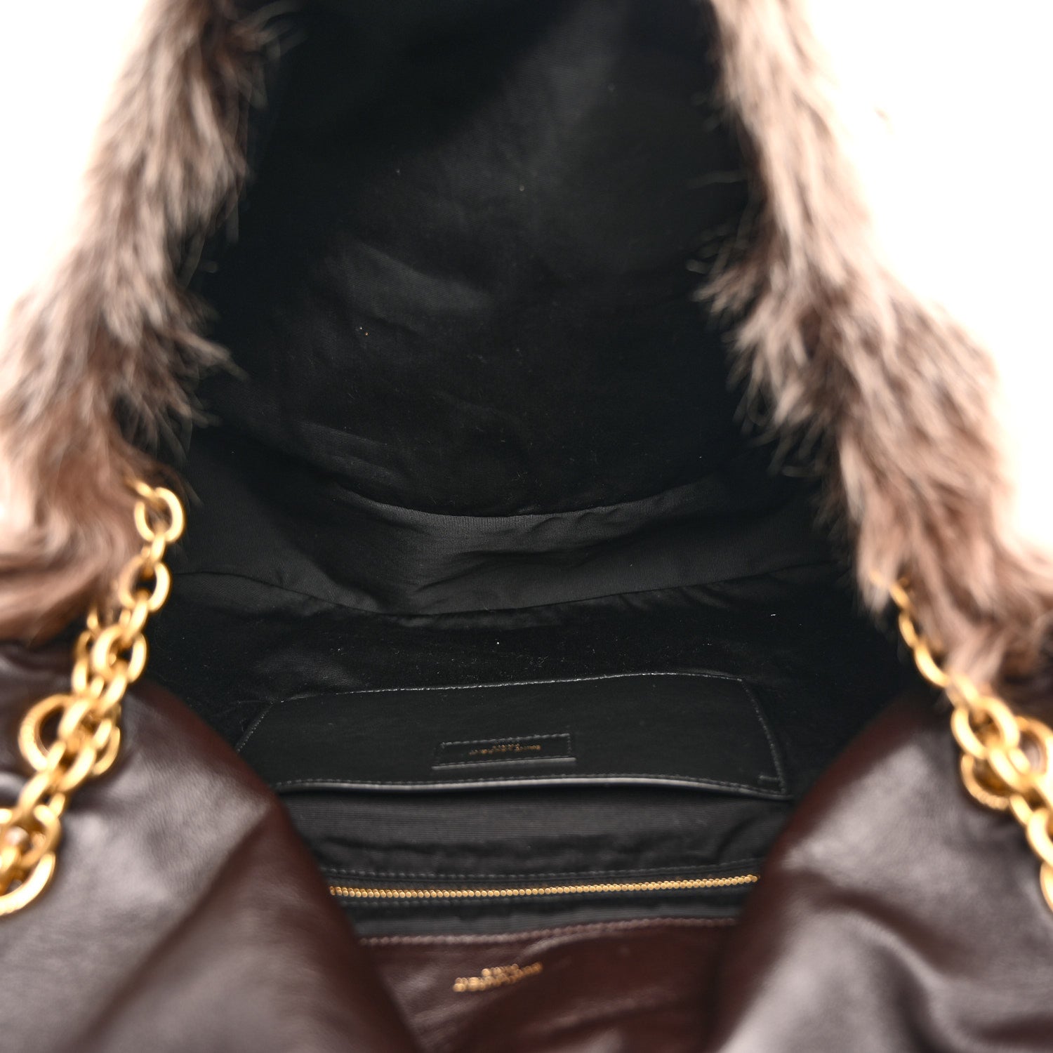 Saint Laurent Fur Shearling Giant Jamie Dark Brown 5 of 11