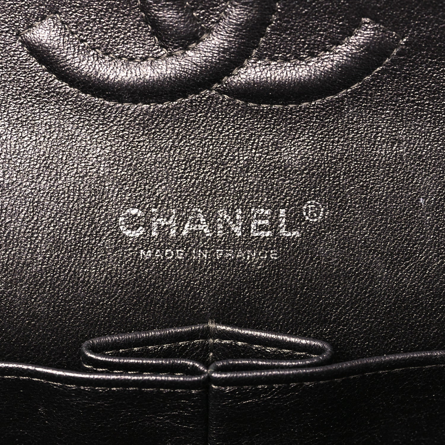 Chanel Metallic Lambskin Quilted Medium Double Flap Pewter 6 of 10