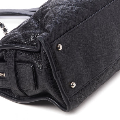 Chanel Caviar Quilted French Riviera Tote Black 5 of 9