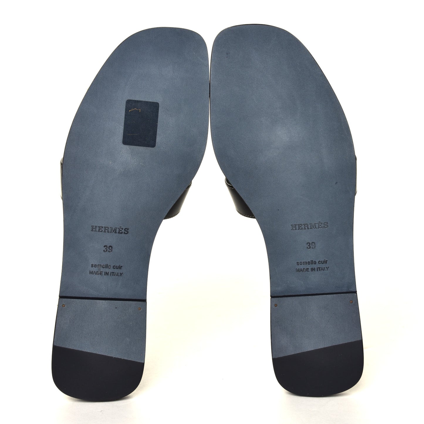 Box Calfskin Oran Sandals 39 Black