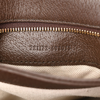 Gucci GG Supreme Monogram Textured Dollar Calfskin Web Medium Blondie Top Handle Shoulder Flap Bag Beige Ebony New Acero 8 of 15
