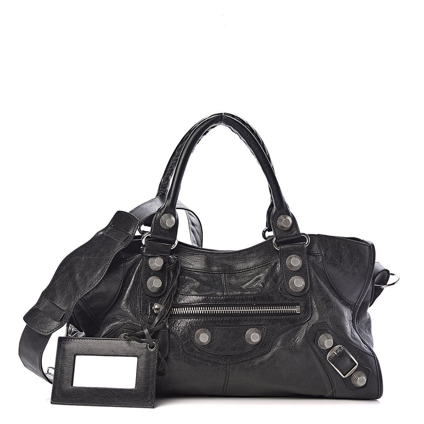 Agneau Giant 21 Silver Hardware Part Time Black