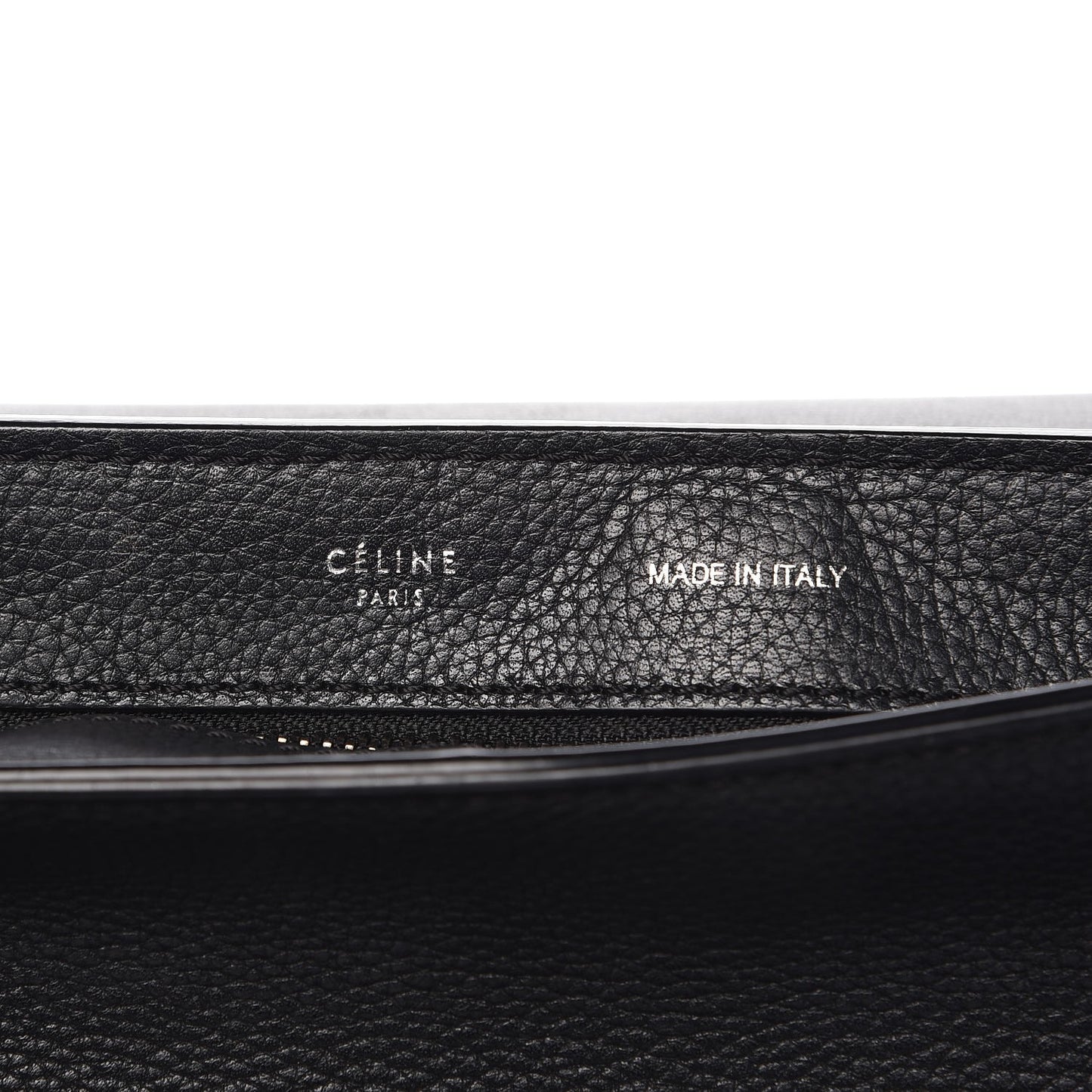Drummed Calfskin Suede Medium Trapeze Black
