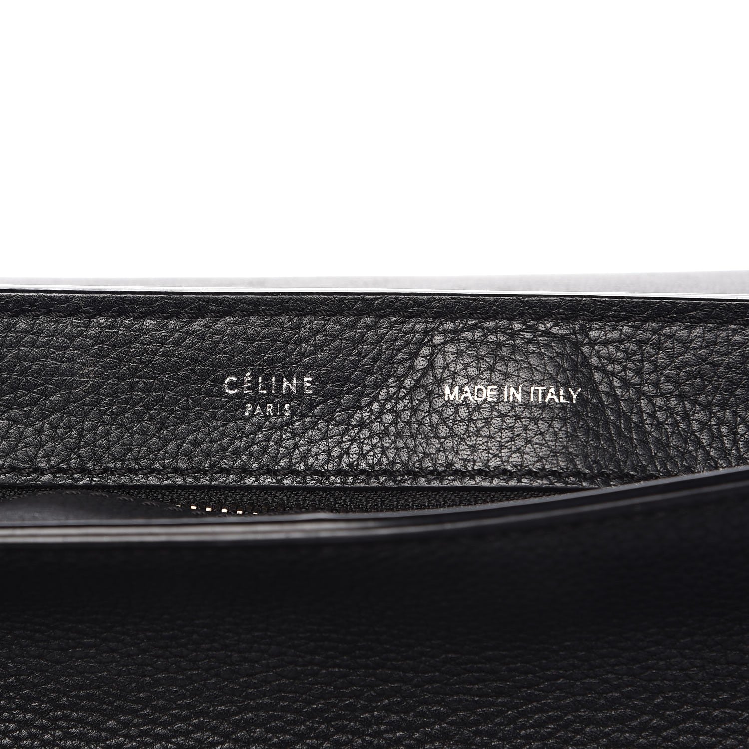 Celine Drummed Calfskin Suede Medium Trapeze Black 6 of 12