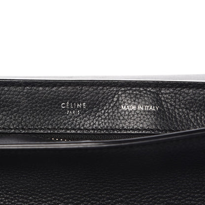 Celine Drummed Calfskin Suede Medium Trapeze Black 6 of 12
