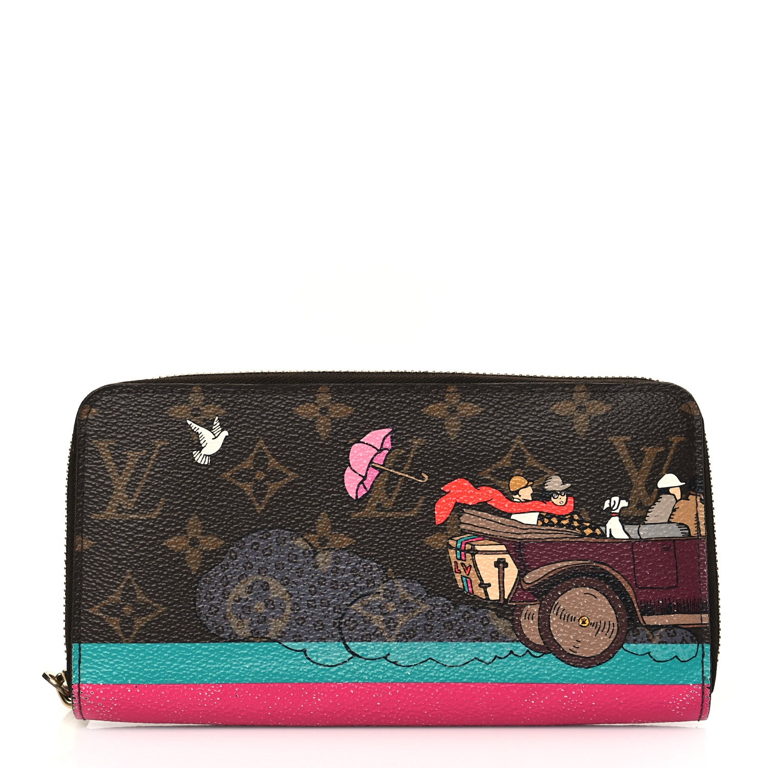 Louis Vuitton Monogram 2015 Christmas Animation Zippy Wallet Hibiscus 1 of 7