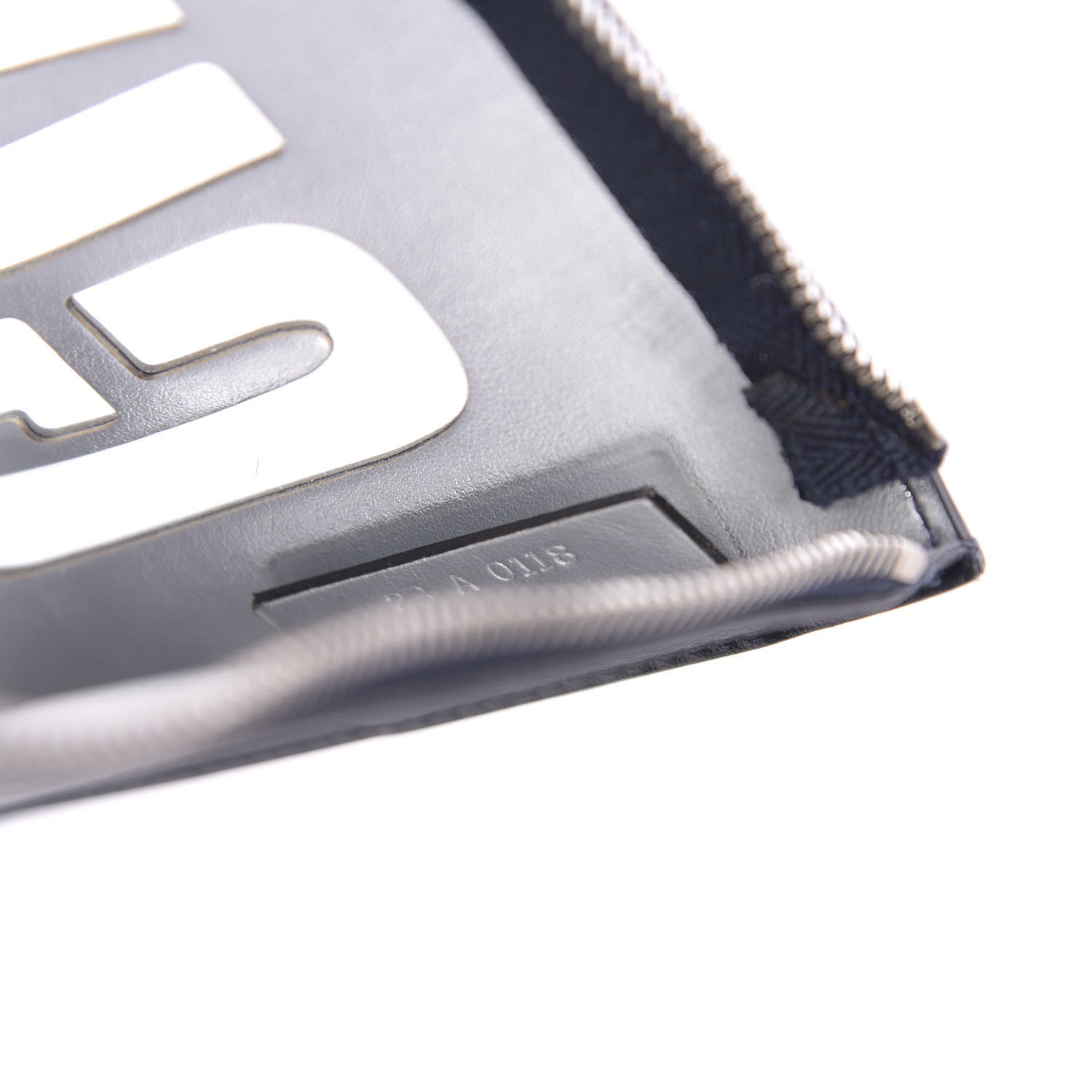 Givenchy Calfskin Logo Zip Pouch Navy Silver 8 of 12