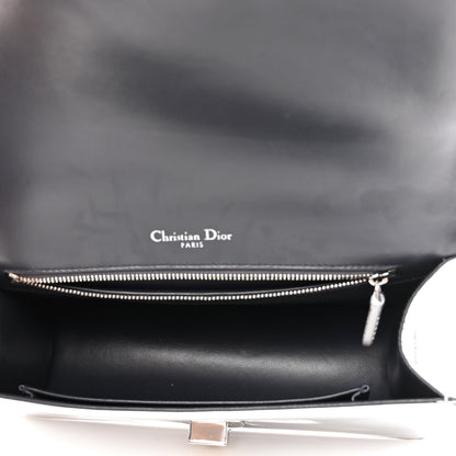 Christian Dior Metallic Patent Micro-Cannage Medium Diorama Flap Bag Silver 4 of 8