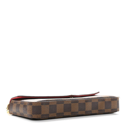 Louis Vuitton Damier Ebene Pochette Felicie Chain Wallet 5 of 16