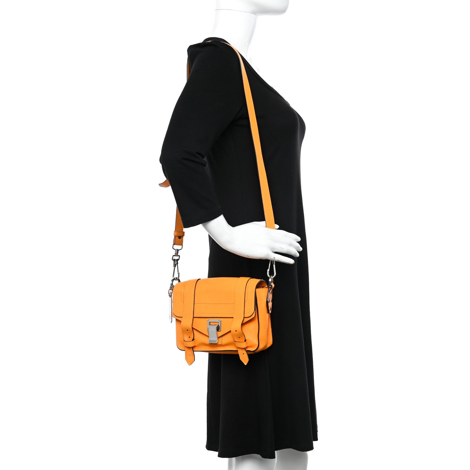 Proenza Schouler Lambskin PS1 Mini Crossbody Bag Marigold 2 of 12